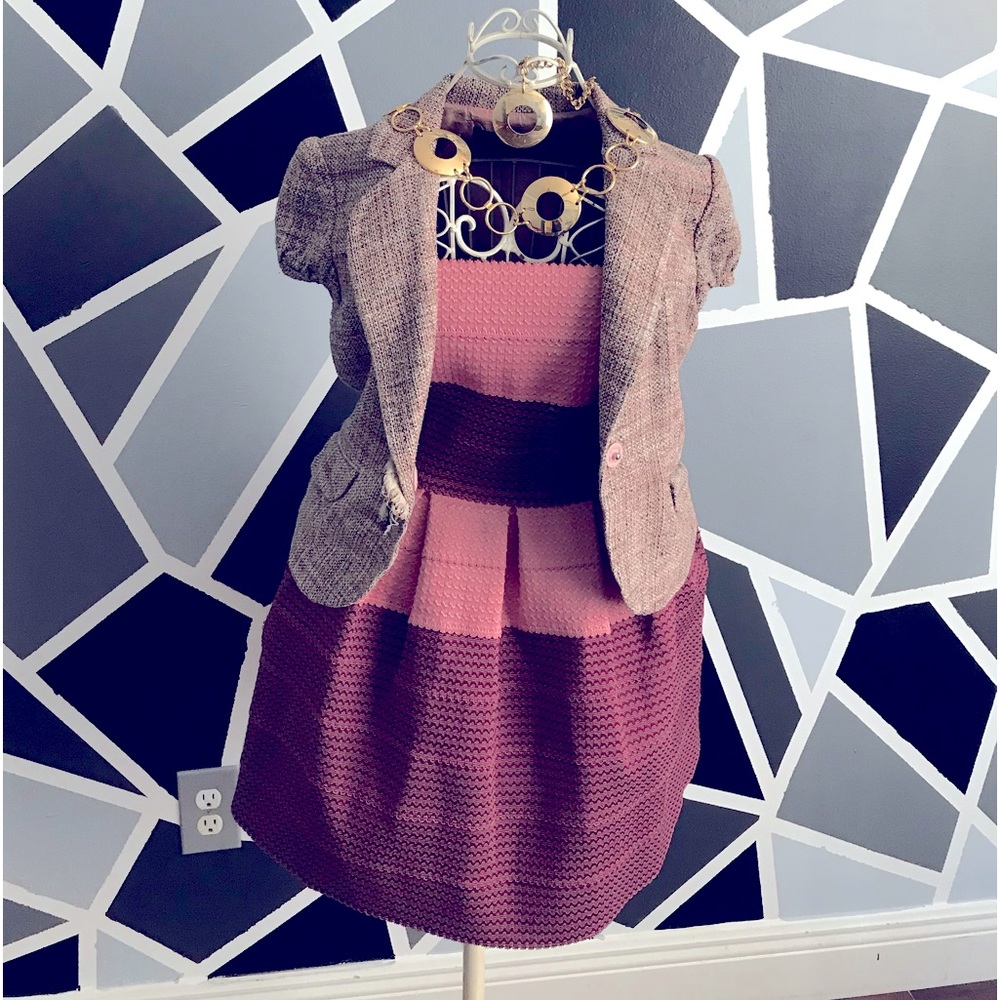 BCBG M wool jacket with Size Small bandage dress!  Fun and Flirty BUNDLE